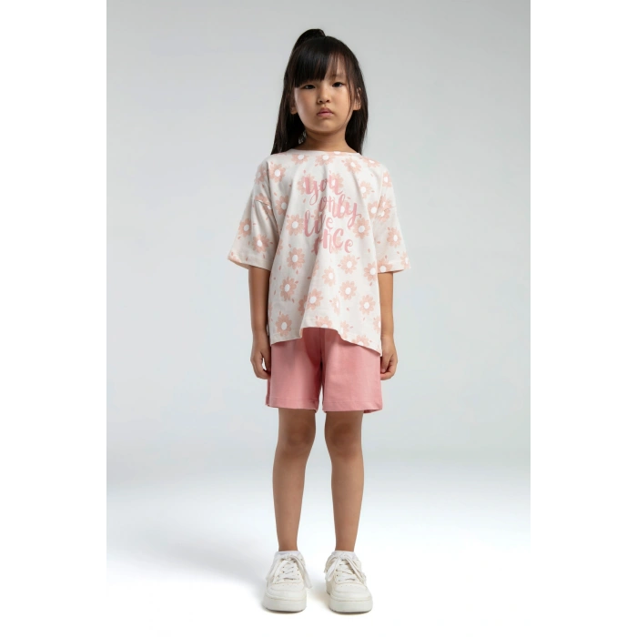 KIZ ÇOCUK ŞORT TAKIM - Açık BEJ