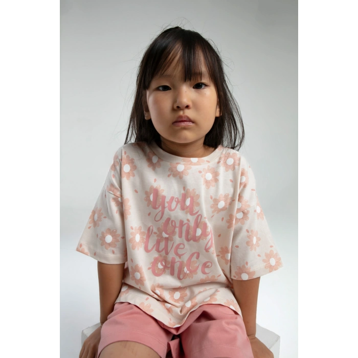 KIZ ÇOCUK ŞORT TAKIM - Açık BEJ