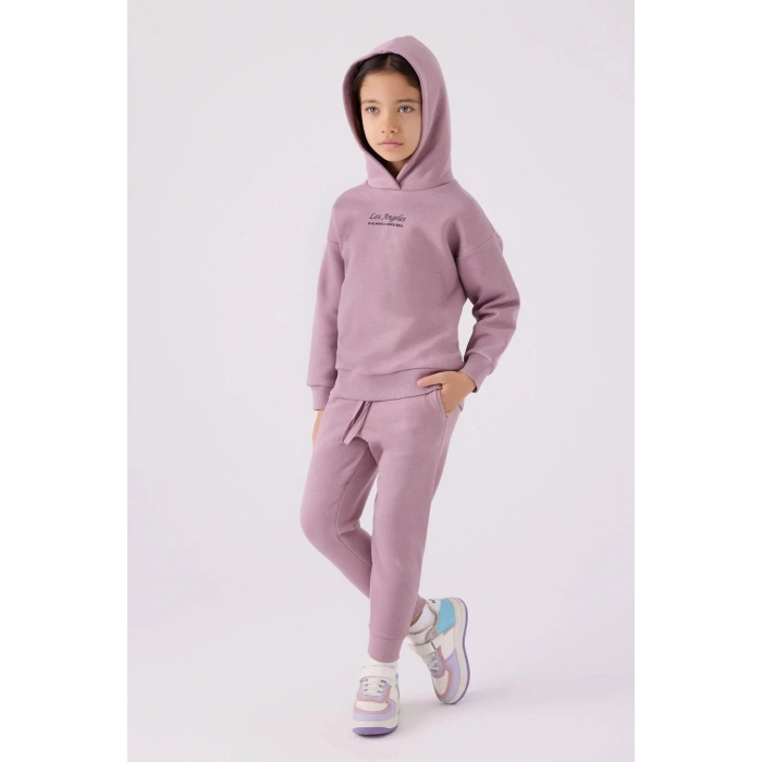 KIZ ÇOCUK EŞOFMAN TAKIM - LEYLAK