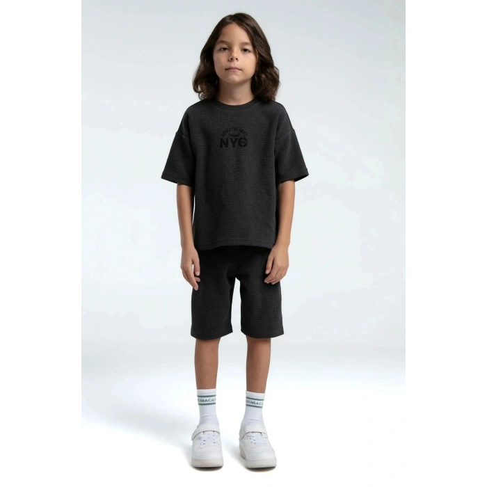 ERKEK ÇOCUK BERMUDA TAKIM - ANTRASİT