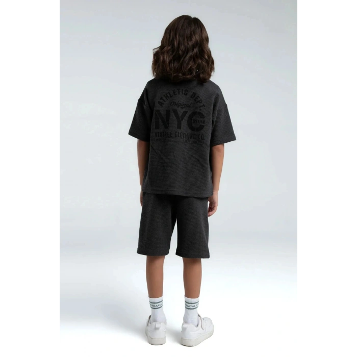 ERKEK ÇOCUK BERMUDA TAKIM - ANTRASİT