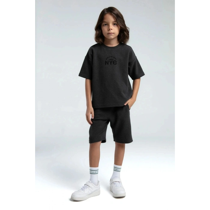 ERKEK ÇOCUK BERMUDA TAKIM - ANTRASİT