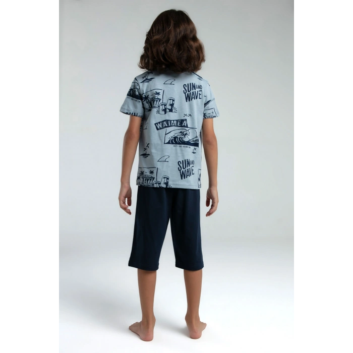 ERKEK ÇOCUK KAPRİ TAKIM - SOFT YEŞİL