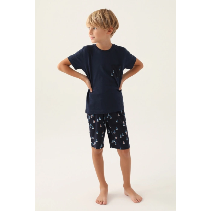 ARNETTA BABA OĞUL BERMUDA TAKIM - LACİVERT