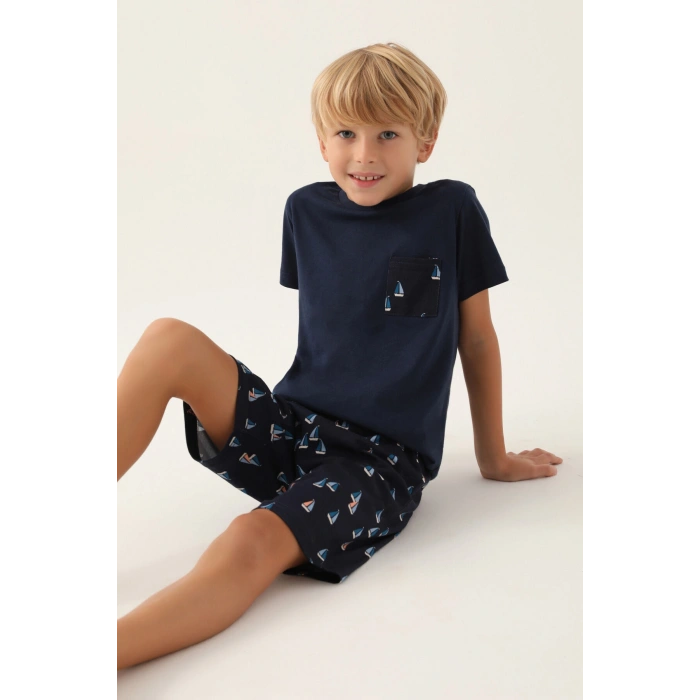 ARNETTA BABA OĞUL BERMUDA TAKIM - LACİVERT