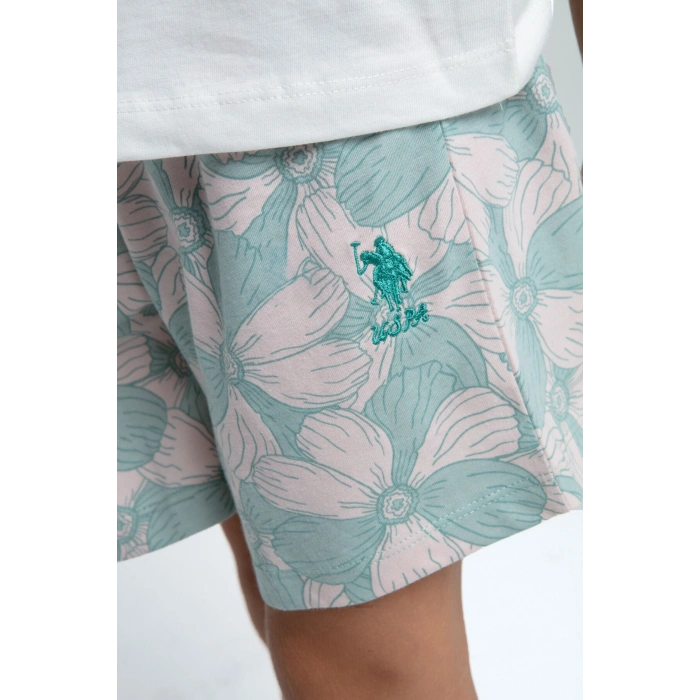 KIZ GARSON ŞORT TAKIM - BEYAZ