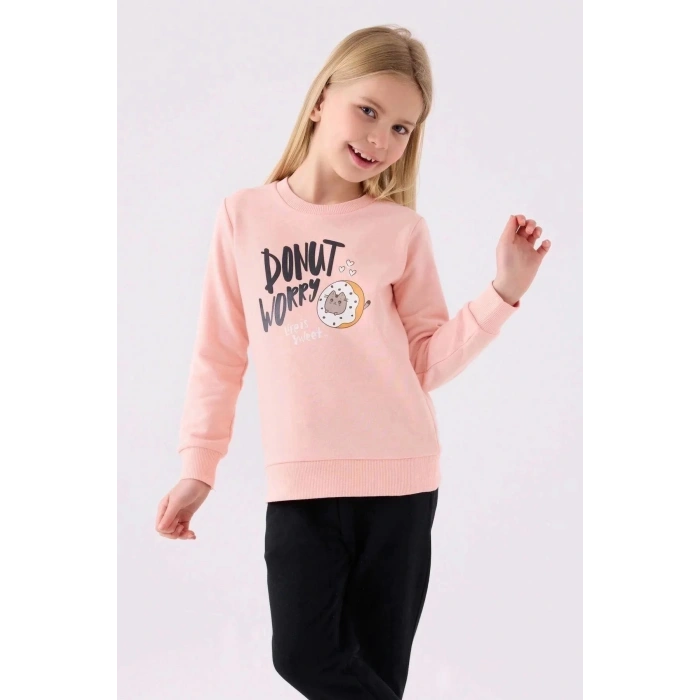 KIZ ÇOCUK EŞOFMAN TAKIM - Açık SOMON