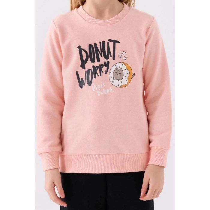 KIZ ÇOCUK EŞOFMAN TAKIM - Açık SOMON