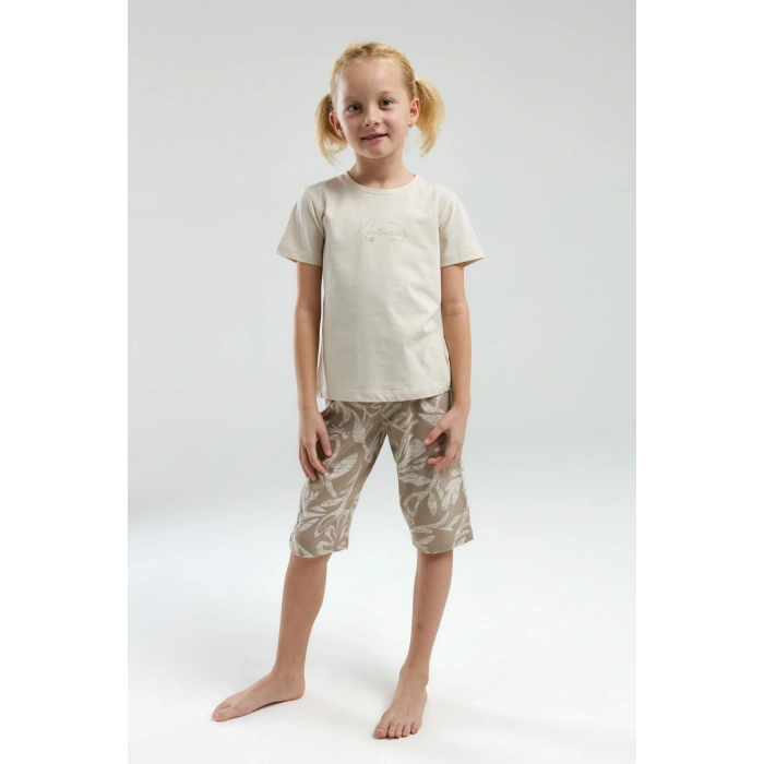 ARNETTA ANNE/KIZ KAPRİ TAKIM - BEJ