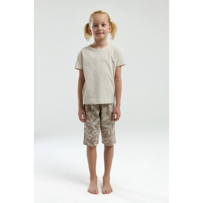 ARNETTA ANNE/KIZ KAPRİ TAKIM - BEJ