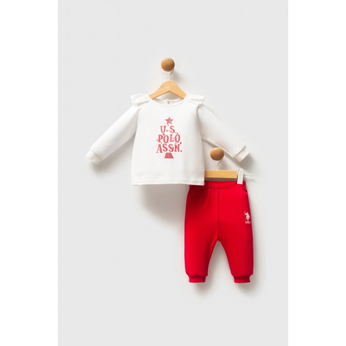 U.S.POLO ASSN KIZ BEBEK 2Lİ TAKIM - Beyaz