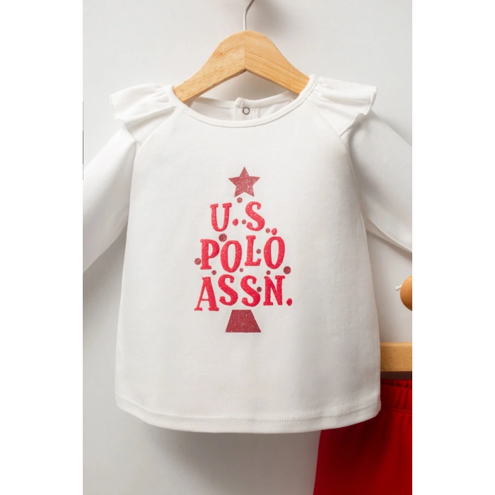 U.S.POLO ASSN KIZ BEBEK 2Lİ TAKIM - Beyaz