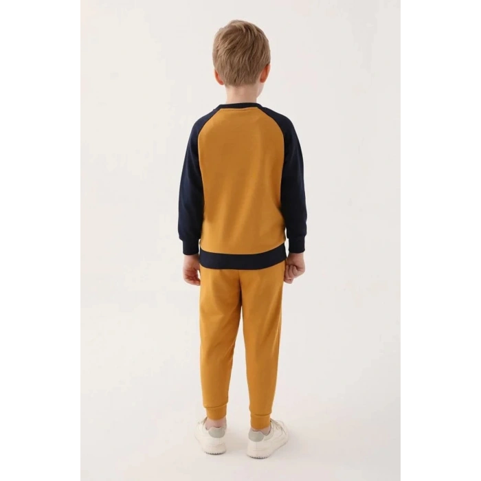 ERKEK ÇOCUK EŞOFMAN TAKIM - KOYU HARDAL