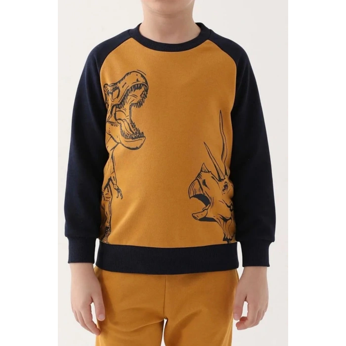 ERKEK ÇOCUK EŞOFMAN TAKIM - KOYU HARDAL