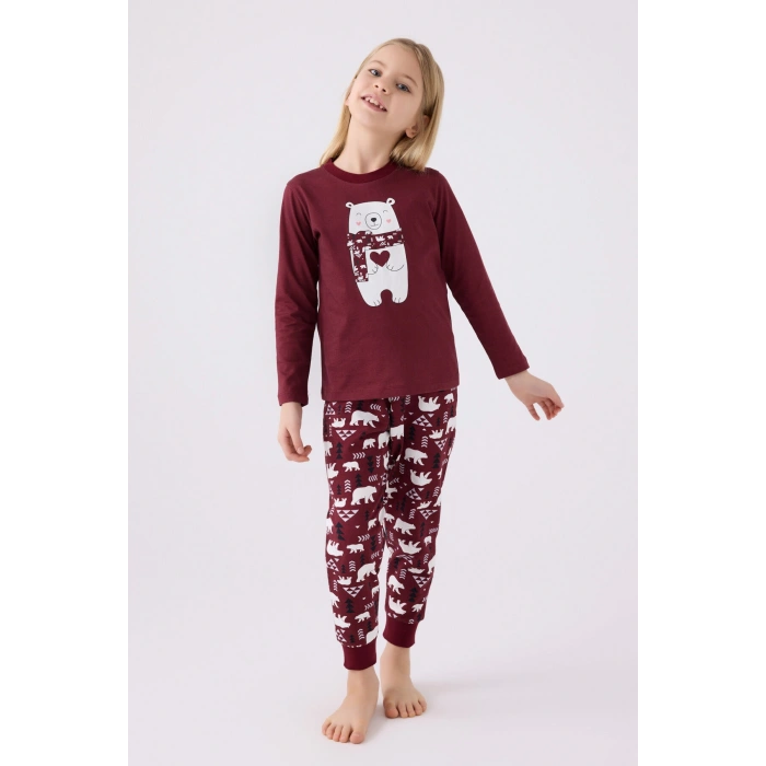 ARNETTA ANNE KIZ  İKİLİ TAKIM - BORDO