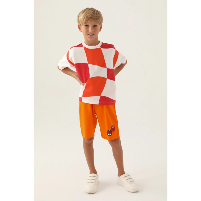 ERKEK ÇOCUK BERMUDA TAKIM - BEYAZ