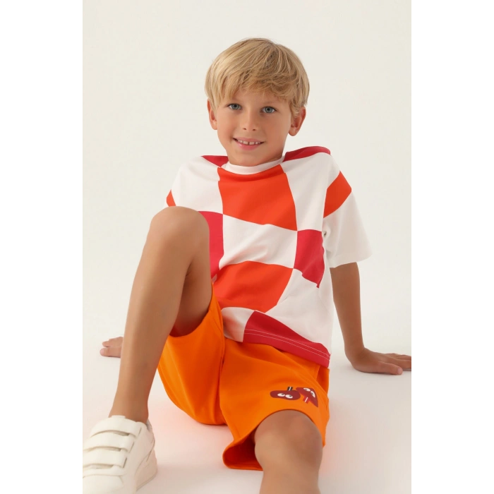 ERKEK ÇOCUK BERMUDA TAKIM - BEYAZ