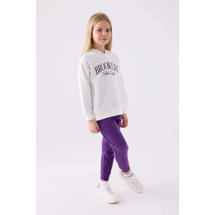 KIZ ÇOCUK EŞOFMAN TAKIM - BEYAZ