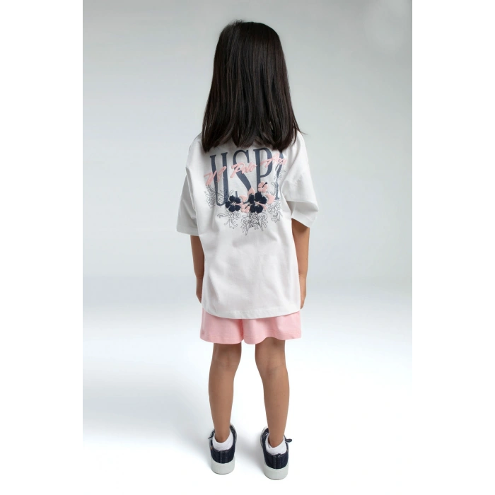 KIZ ÇOCUK ŞORT TAKIM - Beyaz