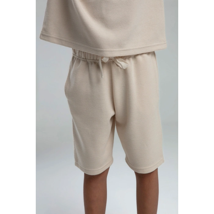 ERKEK ÇOCUK BERMUDA TAKIM - BEJ
