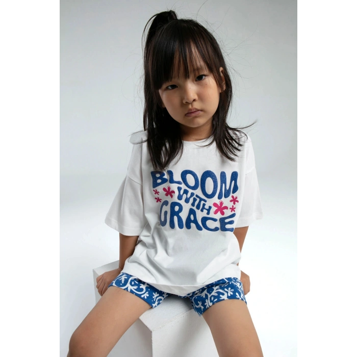 ANNE KIZ ÇOCUK ŞORT TAKIM - Beyaz