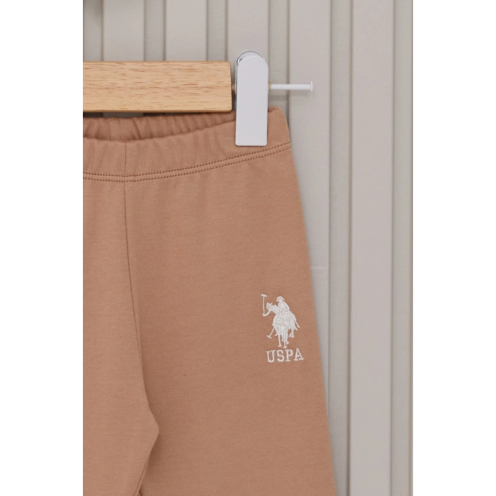 US POLO KIZ BEBEK 3LU TAKIM - AÇIK BEJ