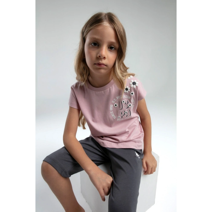 KIZ ÇOCUK KAPRİ TAKIM - SOFT PEMBE