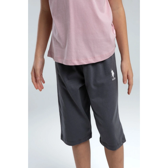 KIZ ÇOCUK KAPRİ TAKIM - SOFT PEMBE