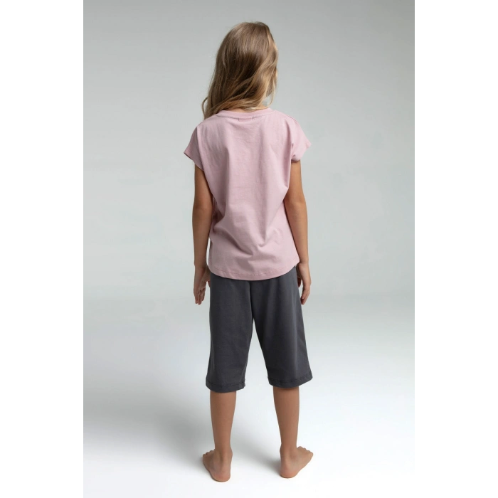 KIZ ÇOCUK KAPRİ TAKIM - SOFT PEMBE