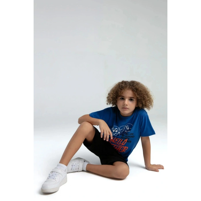 ERKEK ÇOCUK BERMUDA TAKIM - COBALT