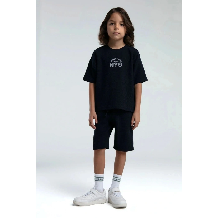 ERKEK ÇOCUK BERMUDA TAKIM - LACİVERT