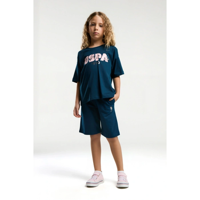 KIZ ÇOCUK BERMUDA TAKIM - UZAY