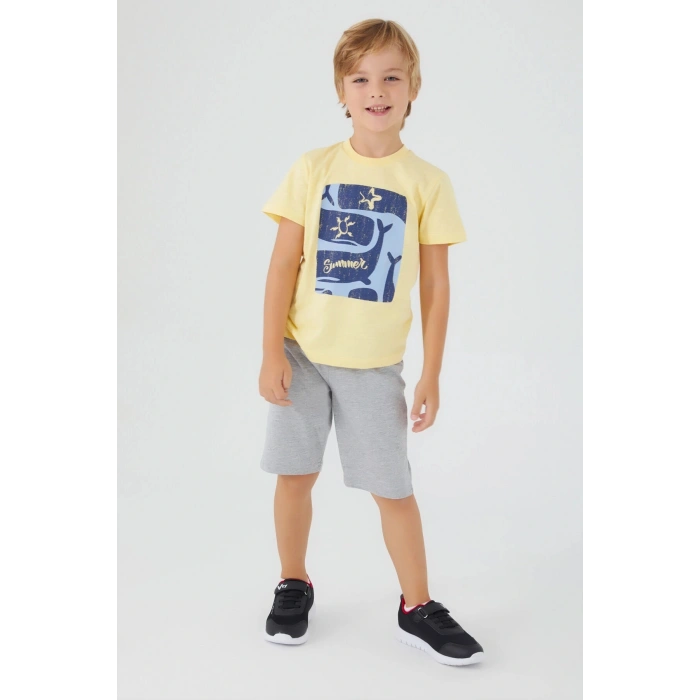 ERKEK ÇOCUK BERMUDA TAKIM - PUDİNG