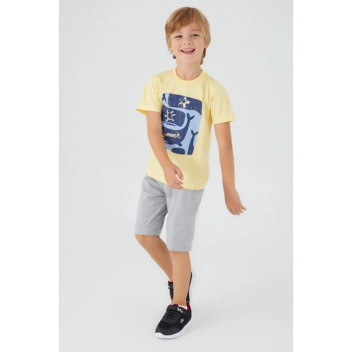 ERKEK ÇOCUK BERMUDA TAKIM - PUDİNG