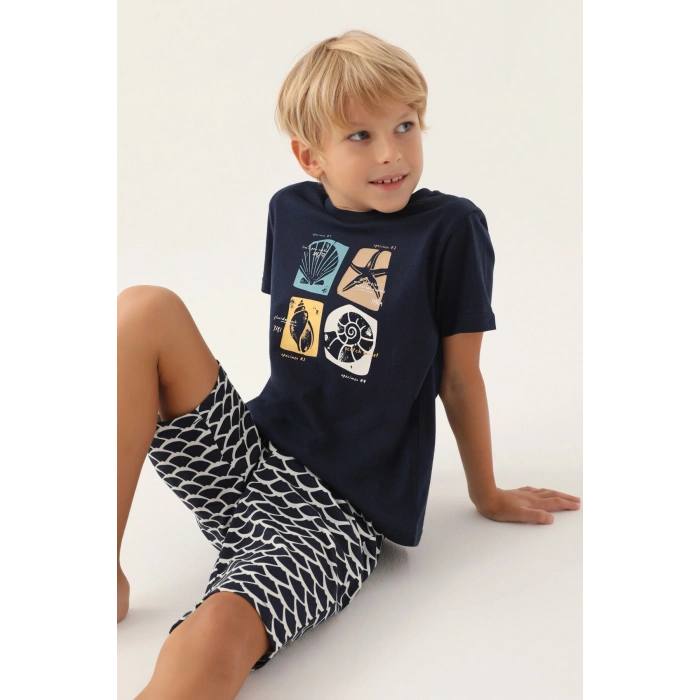 ARNETTA BABA OĞUL BERMUDA TAKIM - LACİVERT