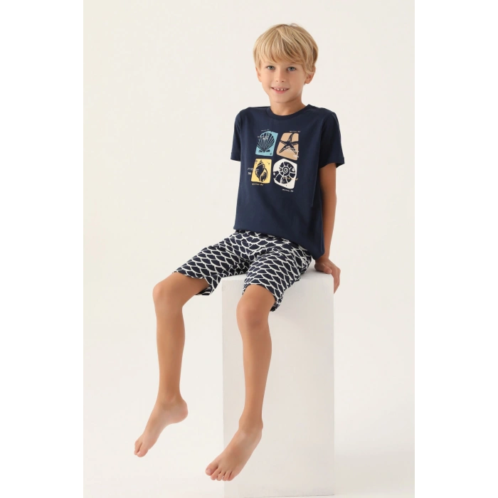 ARNETTA BABA OĞUL BERMUDA TAKIM - LACİVERT