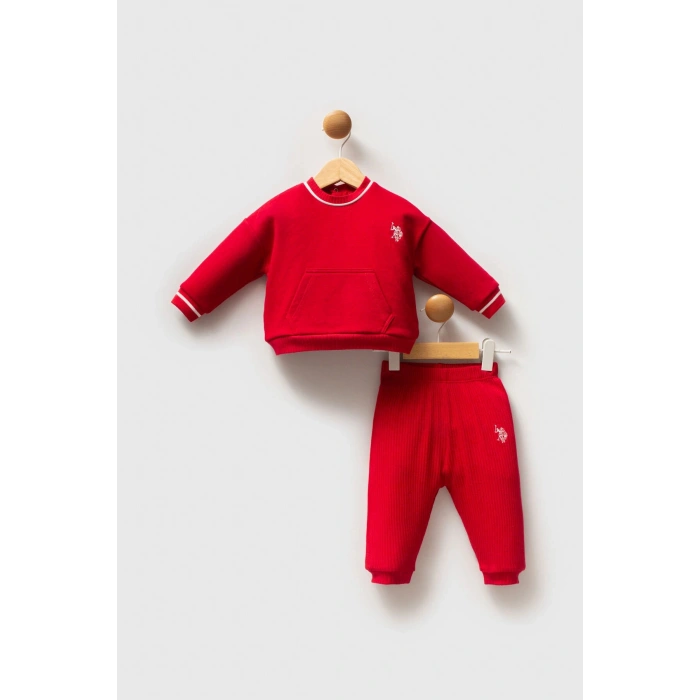 U.S.POLO ASSN KIZ BEBEK 2Lİ TAKIM - KIRMIZI