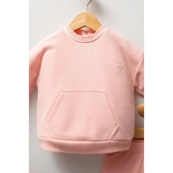 U.S.POLO ASSN KIZ BEBEK 2Lİ TAKIM - AÇIK PEMBE