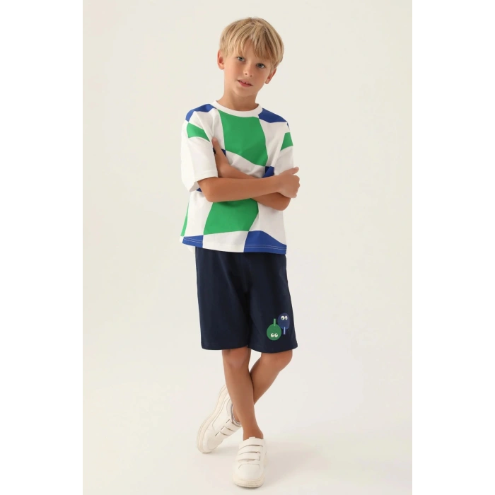 ERKEK ÇOCUK BERMUDA TAKIM - BEYAZ