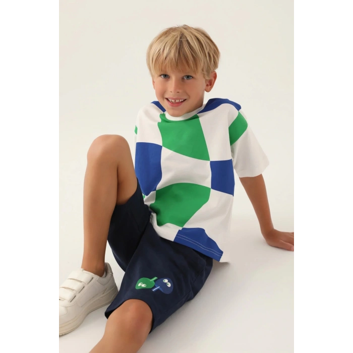 ERKEK ÇOCUK BERMUDA TAKIM - BEYAZ