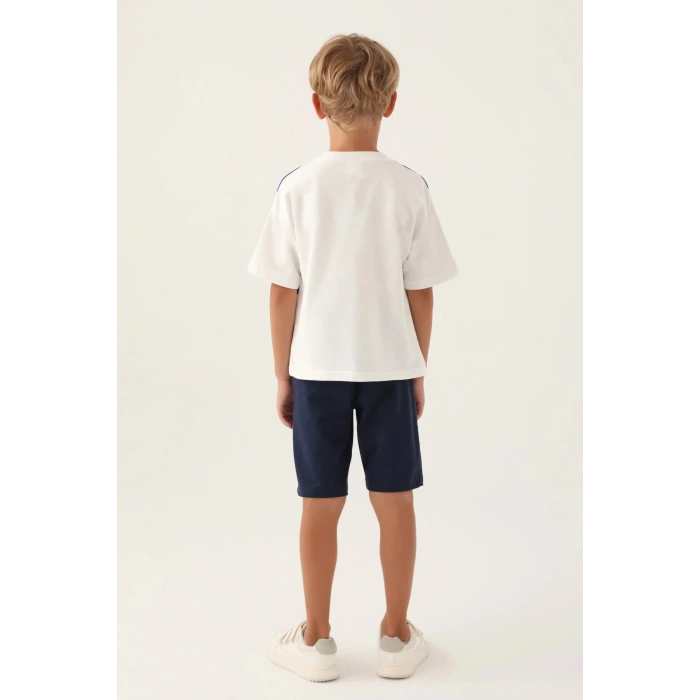 ERKEK ÇOCUK BERMUDA TAKIM - BEYAZ