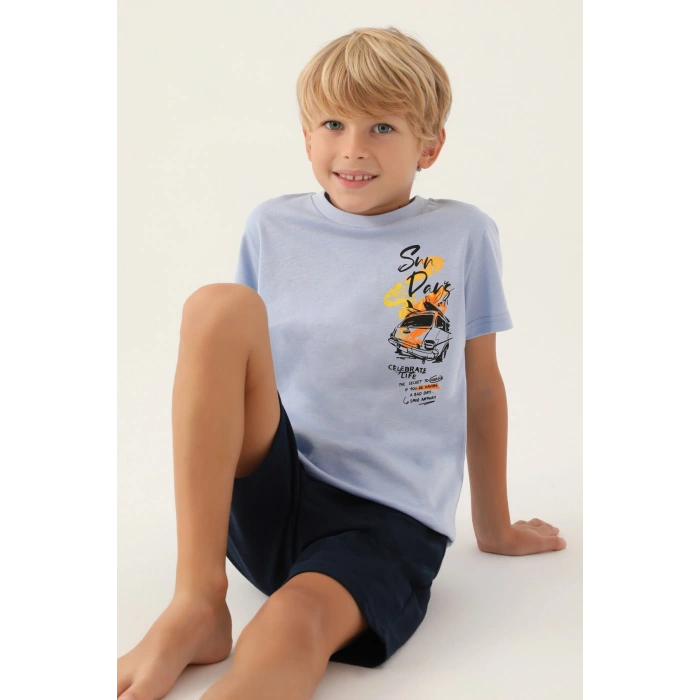 ARNETTA BABA OĞUL BERMUDA TAKIM - MAVİ