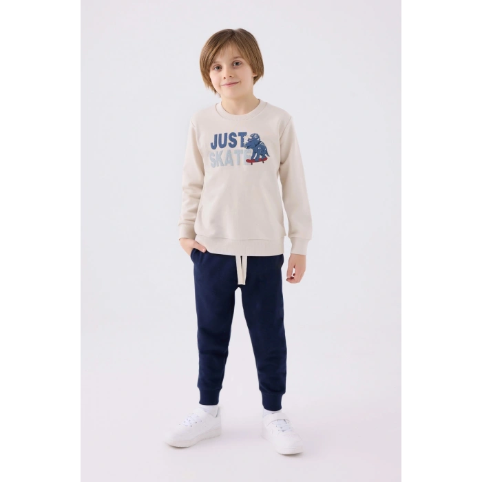 ERKEK ÇOCUK EŞOFMAN TAKIM - BEJ