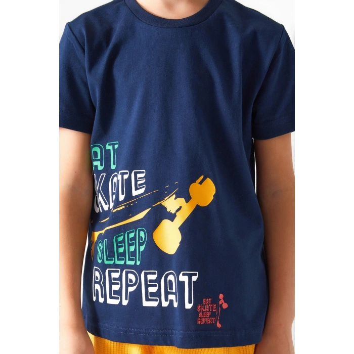 ERKEK ÇOCUK BERMUDA TAKIM - LACİVERT