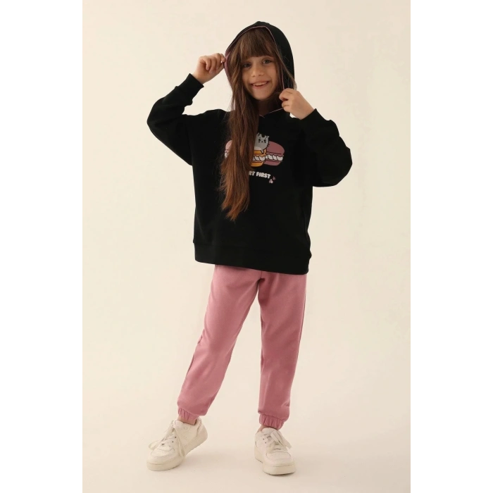 KIZ ÇOCUK EŞOFMAN TAKIM - SİYAH