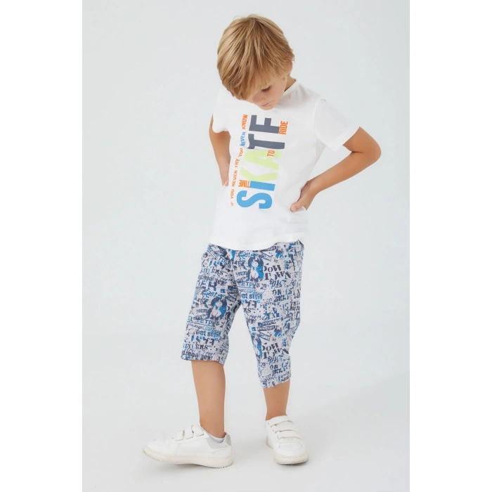 ERKEK ÇOCUK KAPRİ TAKIM - BEYAZ