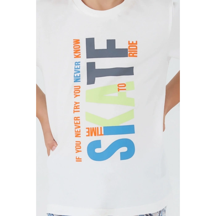 ERKEK ÇOCUK KAPRİ TAKIM - BEYAZ