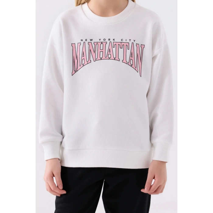 KIZ ÇOCUK EŞOFMAN TAKIM - BEYAZ