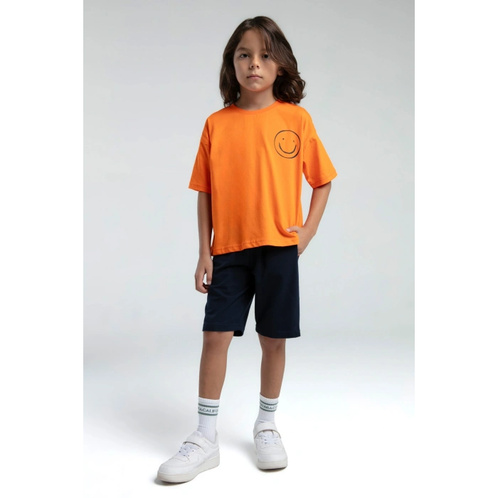 ERKEK ÇOCUK BERMUDA TAKIM - TURUNCU