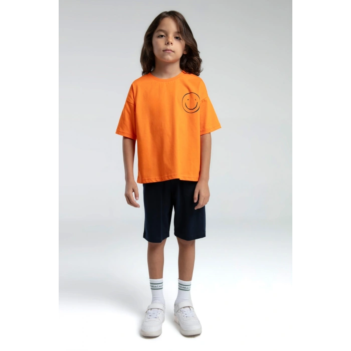ERKEK ÇOCUK BERMUDA TAKIM - TURUNCU